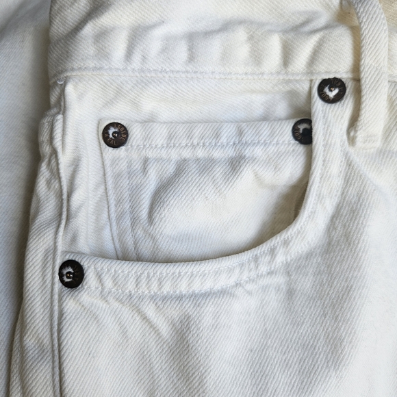 AGOLDE White 90's Denim Pants Ivory Size 27 Minimalist Quiet Luxery Relaxed Fit - Picture 5 of 14
